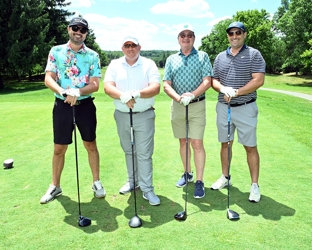 Princeton Mercer Chamber Foursome - Chris English, Event Chair and YPG, Mike Sabo, Hal English, Tony Lanni, Event Committee Member and YPG